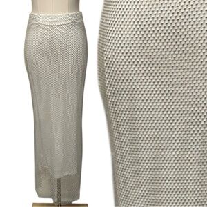 COPY - WAYF White Rhinestone-Mesh Layered Midi skirt size extra small
